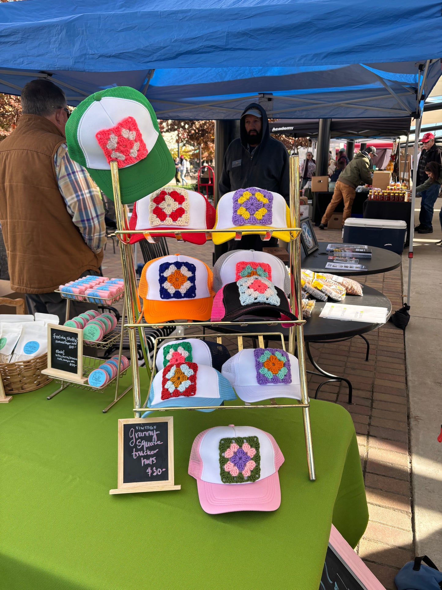 Granny Square Trucker Hats